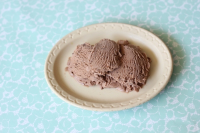 A quick churn and this chocolatey ice cream is the result.